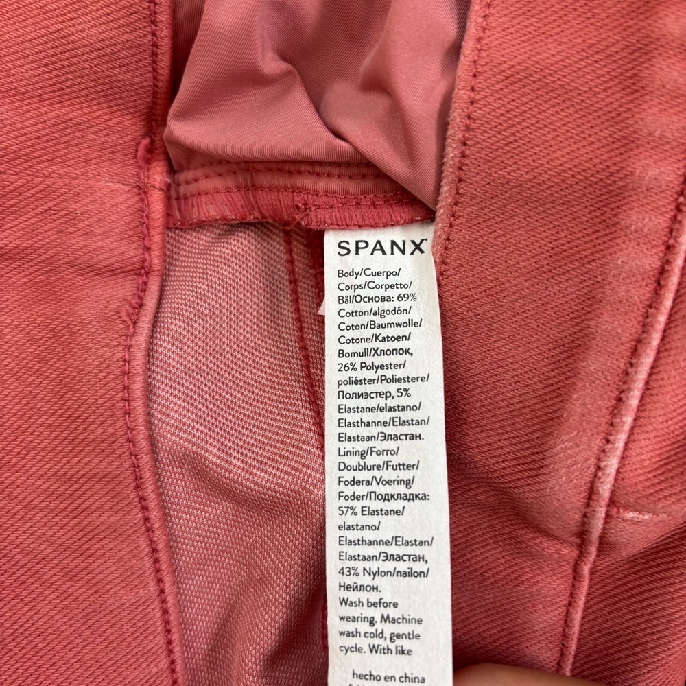 Spanx High Rise Coral Pull on ankle jeans W26 - Picture 9 of 16
